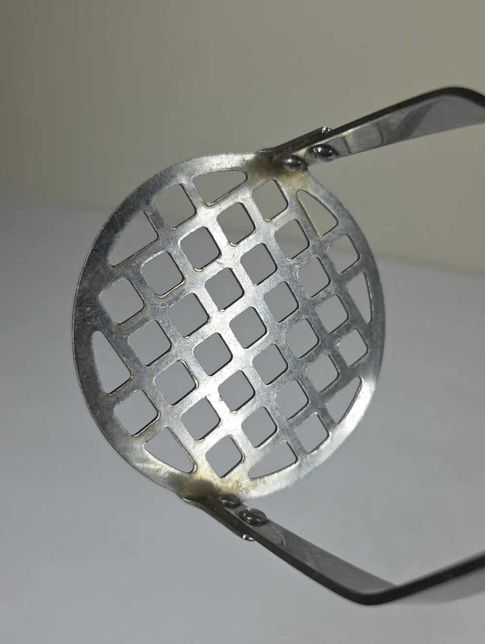 Vtg Androck Japan Stainless Steel Wood Handle Potato Fruit Vegetable Masher